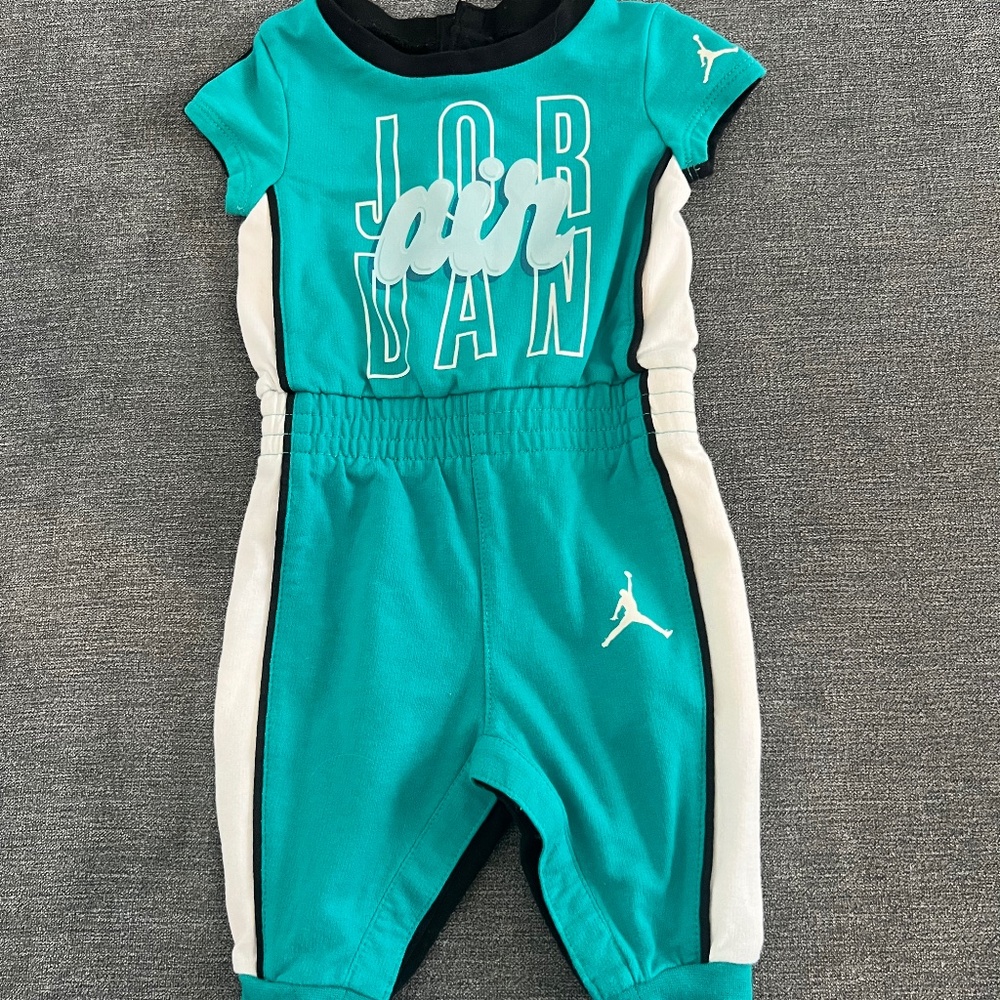 Nike Jordan baby teal one piece jumper - 6 month